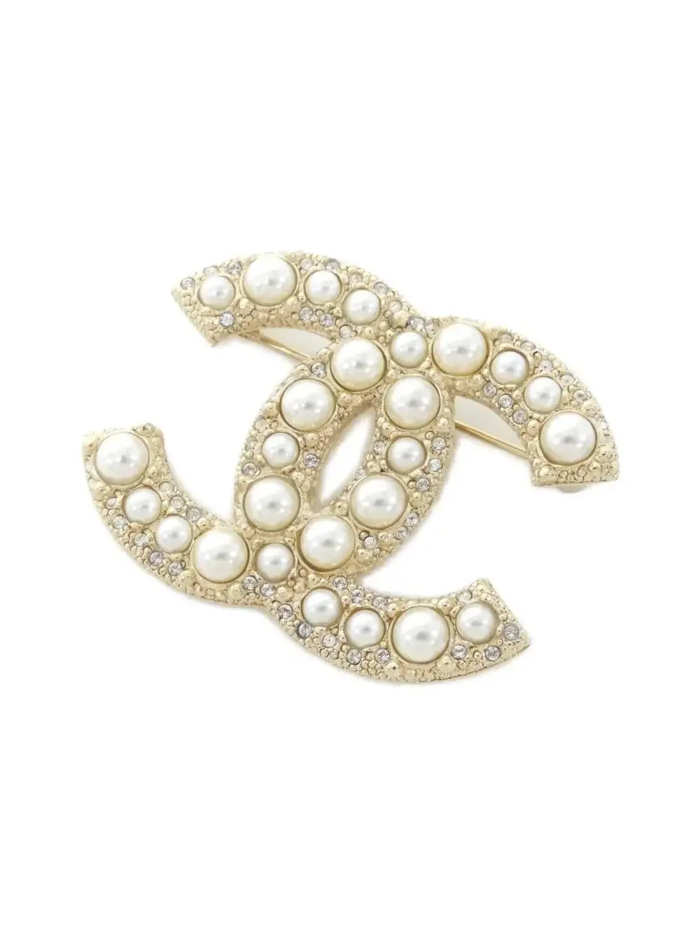 Chanel Brooch With White Crystal #287946C14B